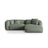 Martina modulares Ecksofa, Rechte Seite, Sitztiefe 76 cm, aus Strukturierter Stoff in Moosgrün (Boston Water Green), 280x176 cm von Micadoni – Bild 1