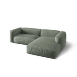 Martina modulares Ecksofa, Rechte Seite, Sitztiefe 76 cm, aus Strukturierter Stoff in Moosgrün (Boston Water Green), 280x176 cm von Micadoni – Bild 4