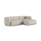 Martina modulares Ecksofa, Rechte Seite, Sitztiefe 90 cm, aus Boucle in Beige (Monet Sand), 280x176 cm von Micadoni – Bild 3