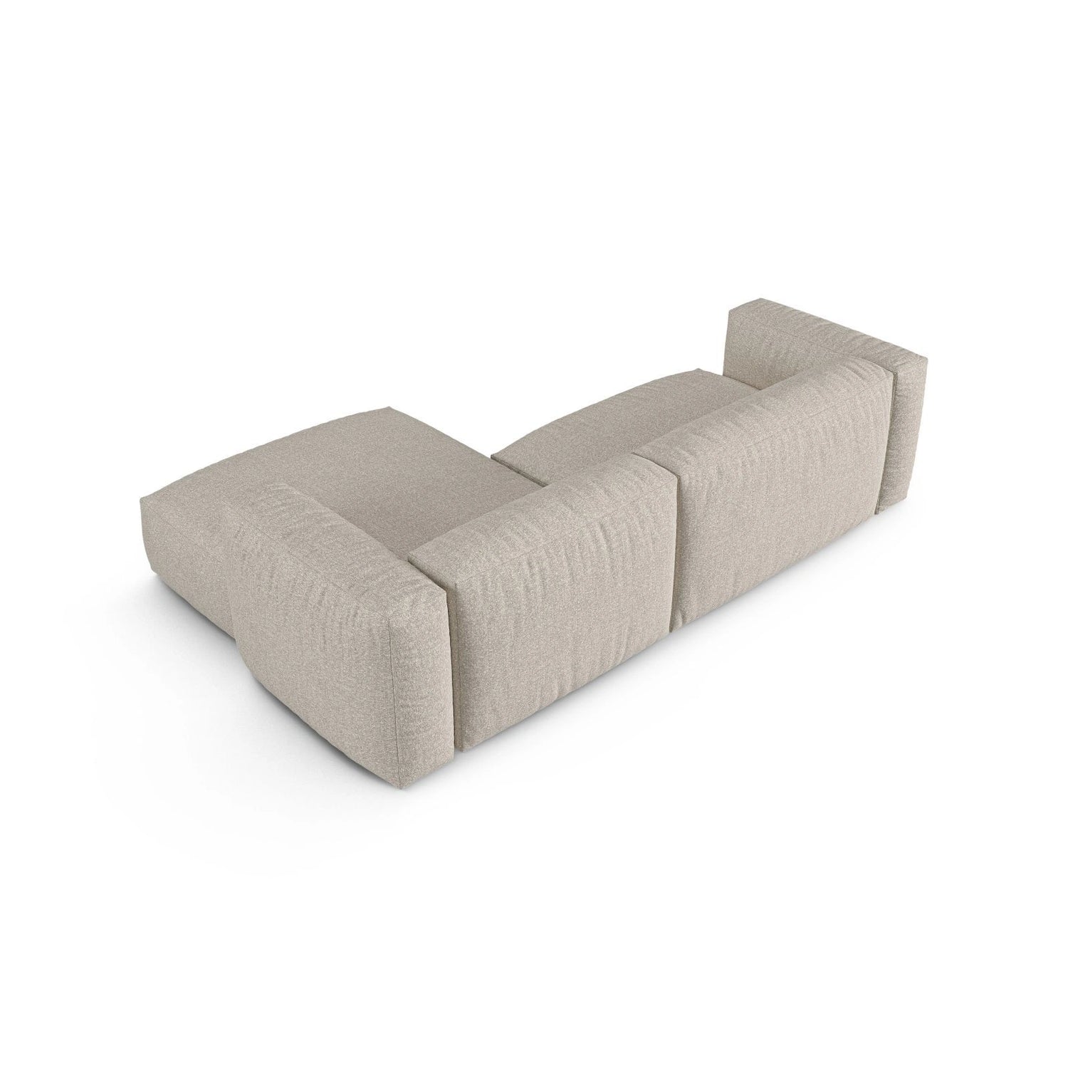 Martina modulares Ecksofa, Rechte Seite, Sitztiefe 90 cm, aus Boucle in Beige (Monet Sand), 280x176 cm von Micadoni – Bild 5