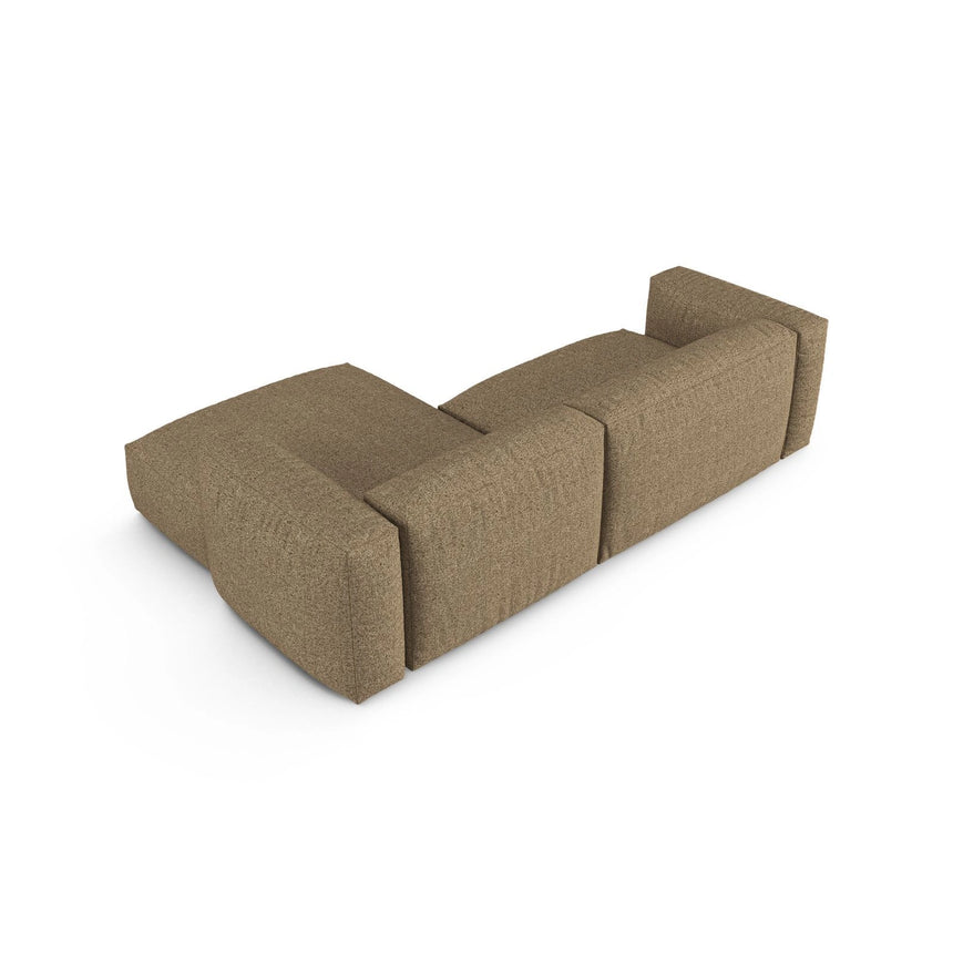 Martina modulares Ecksofa, Rechte Seite, Sitztiefe 90 cm, aus Boucle in Cappuccino (Monet Cappucino), 280x176 cm von Micadoni – Bild 5