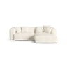 Martina modulares Ecksofa, Rechte Seite, Sitztiefe 90 cm, aus Boucle in Elfenbein (Monet Nata), 280x176 cm von Micadoni – Bild 1