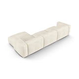 Martina modulares Ecksofa, Rechte Seite, Sitztiefe 90 cm, aus Boucle in Elfenbein (Monet Nata), 330x176 cm von Micadoni – Bild 5