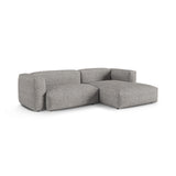 Martina modulares Ecksofa, Rechte Seite, Sitztiefe 90 cm, aus Boucle in Graphit (Monet Graphite), 280x176 cm von Micadoni – Bild 3