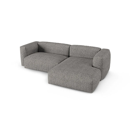 Martina modulares Ecksofa, Rechte Seite, Sitztiefe 90 cm, aus Boucle in Graphit (Monet Graphite), 280x176 cm von Micadoni – Bild 4