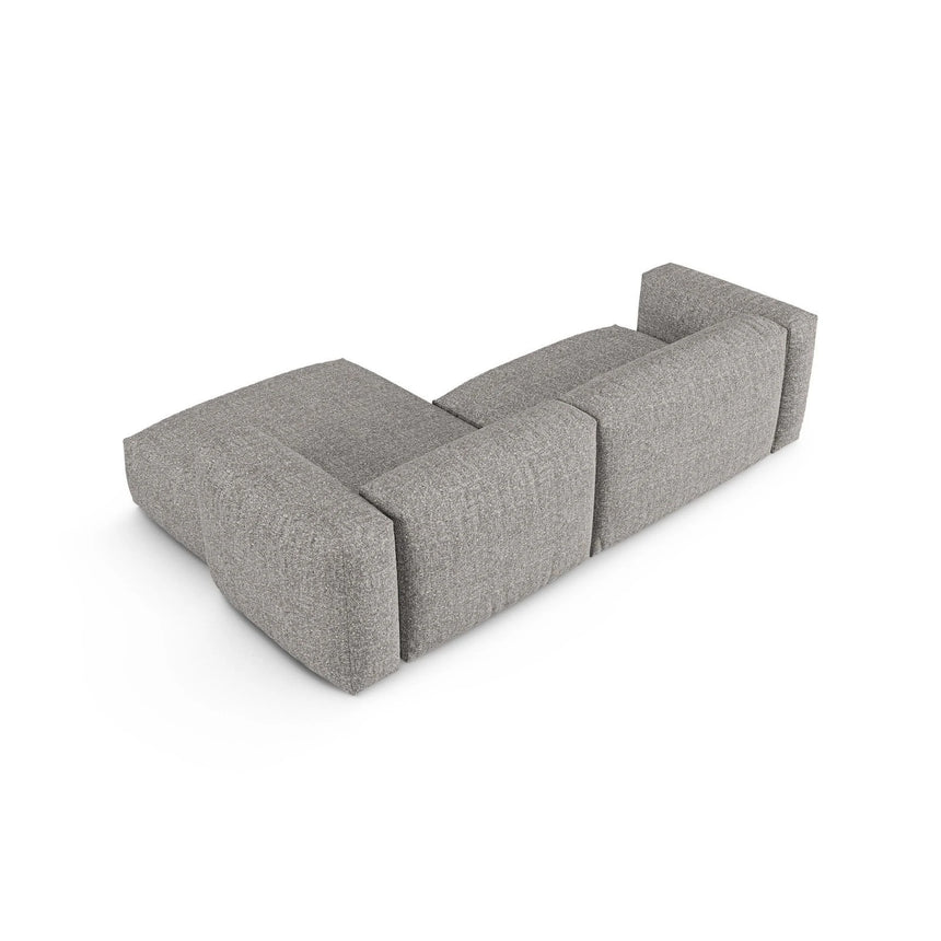 Martina modulares Ecksofa, Rechte Seite, Sitztiefe 90 cm, aus Boucle in Graphit (Monet Graphite), 280x176 cm von Micadoni – Bild 5