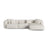 Martina modulares Ecksofa, Rechte Seite, Sitztiefe 90 cm, aus Boucle in Grau Beige meliert (Monet Pearl), 330x176 cm von Micadoni – Bild 1