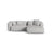 Martina modulares Ecksofa, Rechte Seite, Sitztiefe 90 cm, aus Boucle in Silber (Monet Silver), 280x176 cm von Micadoni – Bild 1