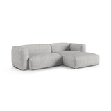 Martina modulares Ecksofa, Rechte Seite, Sitztiefe 90 cm, aus Boucle in Silber (Monet Silver), 280x176 cm von Micadoni – Bild 3