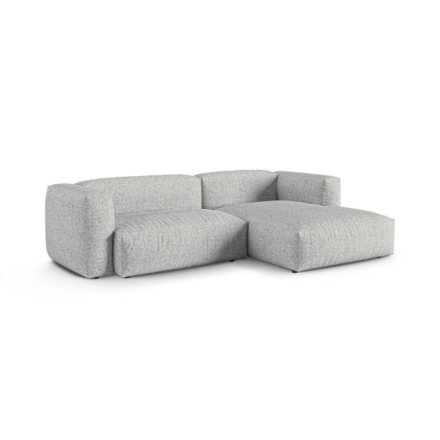 Martina modulares Ecksofa, Rechte Seite, Sitztiefe 90 cm, aus Boucle in Silber (Monet Silver), 280x176 cm von Micadoni – Bild 3