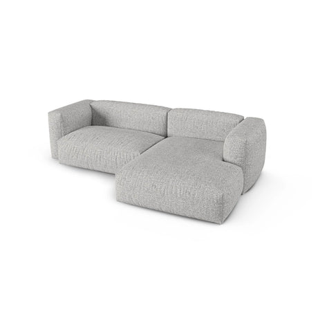 Martina modulares Ecksofa, Rechte Seite, Sitztiefe 90 cm, aus Boucle in Silber (Monet Silver), 280x176 cm von Micadoni – Bild 4