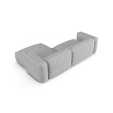 Martina modulares Ecksofa, Rechte Seite, Sitztiefe 90 cm, aus Boucle in Silber (Monet Silver), 280x176 cm von Micadoni – Bild 5
