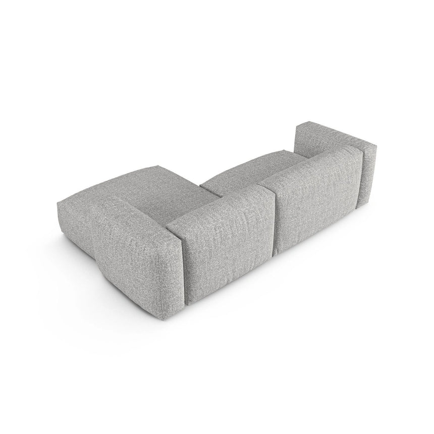 Martina modulares Ecksofa, Rechte Seite, Sitztiefe 90 cm, aus Boucle in Silber (Monet Silver), 280x176 cm von Micadoni – Bild 5