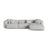 Martina modulares Ecksofa, Rechte Seite, Sitztiefe 90 cm, aus Boucle in Silber (Monet Silver), 330x176 cm von Micadoni – Bild 1