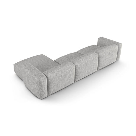 Martina modulares Ecksofa, Rechte Seite, Sitztiefe 90 cm, aus Boucle in Silber (Monet Silver), 330x176 cm von Micadoni – Bild 5