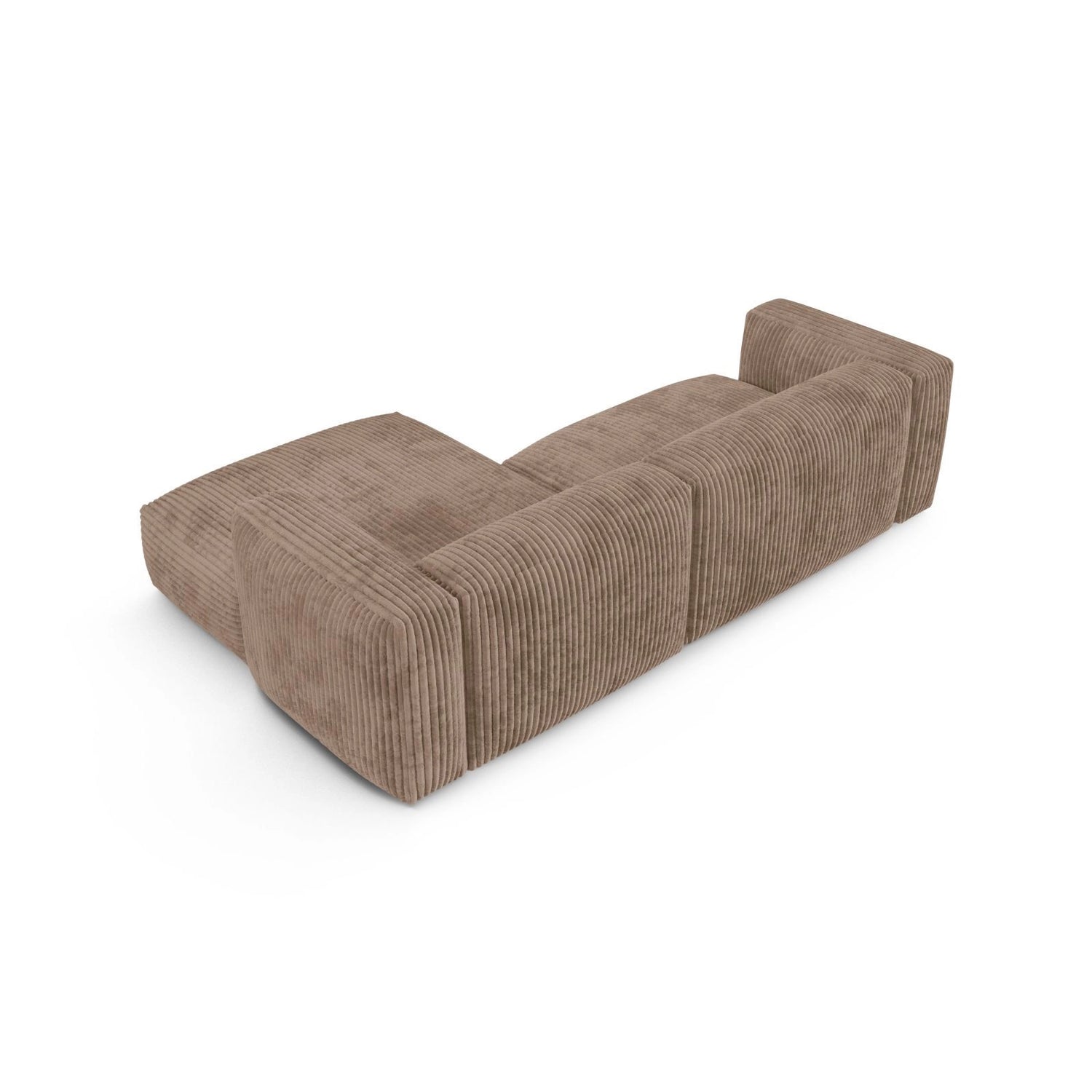 Martina modulares Ecksofa, Rechte Seite, Sitztiefe 90 cm, aus Cord in Acorn (Tilia 17), 280x176 cm von Micadoni – Bild 5