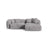 Martina modulares Ecksofa, Rechte Seite, Sitztiefe 90 cm, aus Cord in Hellgrau (Tilia 86), 280x176 cm von Micadoni – Bild 1