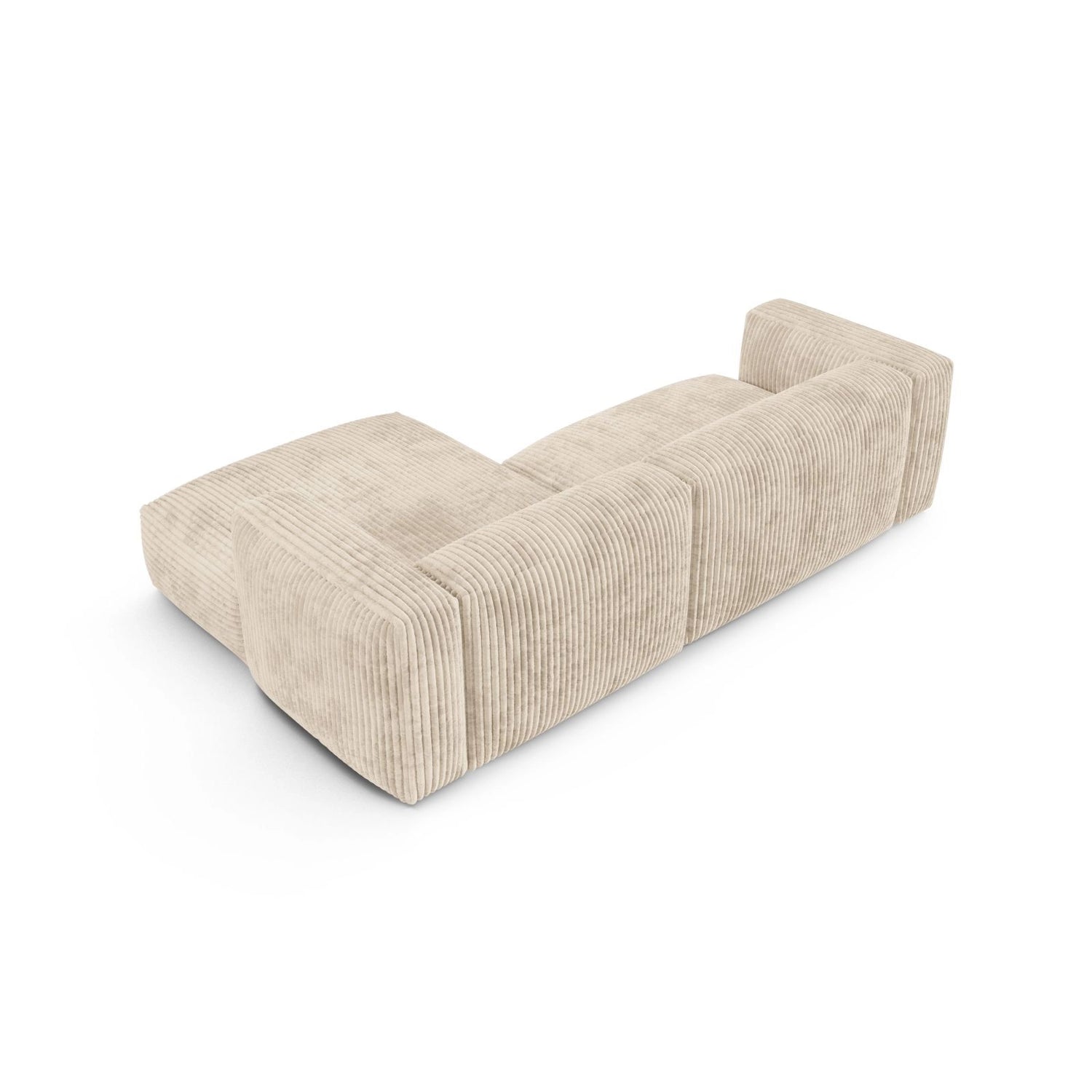 Martina modulares Ecksofa, Rechte Seite, Sitztiefe 90 cm, aus Cord in Leichtes Beige (Tilia 03), 280x176 cm von Micadoni – Bild 5