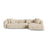 Martina modulares Ecksofa, Rechte Seite, Sitztiefe 90 cm, aus Cord in Leichtes Beige (Tilia 03), 330x176 cm von Micadoni – Bild 1