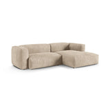 Martina modulares Ecksofa, Rechte Seite, Sitztiefe 90 cm, aus Samt, Cord, Boucle oder Strukturstoff, 280x176 cm von Micadoni – Bild 3