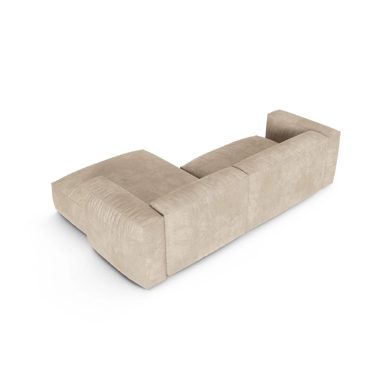 Martina modulares Ecksofa, Rechte Seite, Sitztiefe 90 cm, aus Samt, Cord, Boucle oder Strukturstoff, 280x176 cm von Micadoni – Bild 5