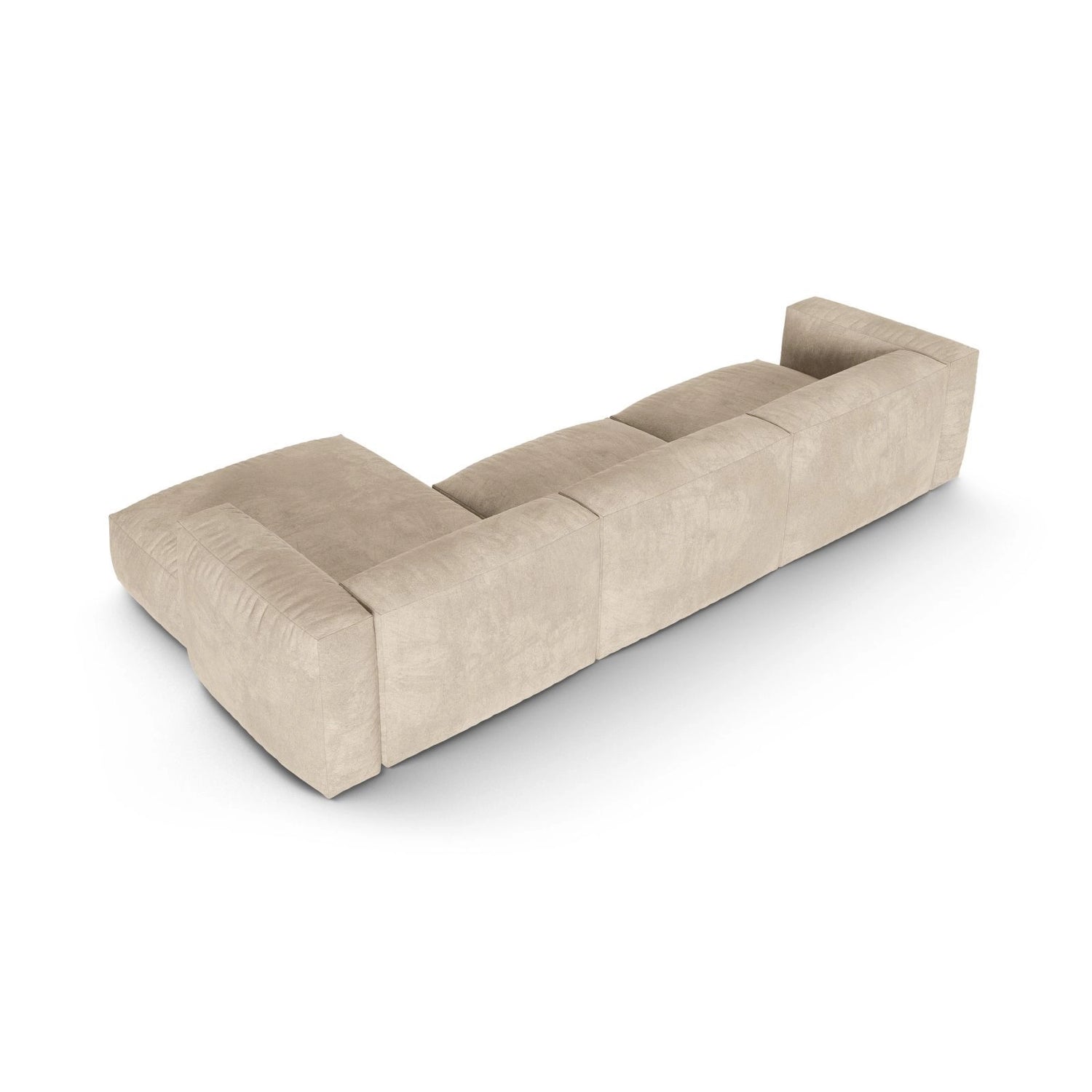 Martina modulares Ecksofa, Rechte Seite, Sitztiefe 90 cm, aus Samt, Cord, Boucle oder Strukturstoff, 330x176 cm von Micadoni – Bild 5
