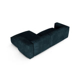 Martina modulares Ecksofa, Rechte Seite, Sitztiefe 90 cm, aus Samt in Deep Petrol (Vogue 13), 280x176 cm von Micadoni – Bild 5