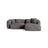 Martina modulares Ecksofa, Rechte Seite, Sitztiefe 90 cm, aus Samt in Grau (Vogue 15), 280x176 cm von Micadoni – Bild 1