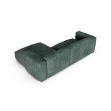 Martina modulares Ecksofa, Rechte Seite, Sitztiefe 90 cm, aus Samt in Petrol (Vogue 12), 280x176 cm von Micadoni – Bild 5