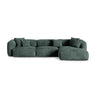 Martina modulares Ecksofa, Rechte Seite, Sitztiefe 90 cm, aus Samt in Petrol (Vogue 12), 330x176 cm von Micadoni – Bild 1