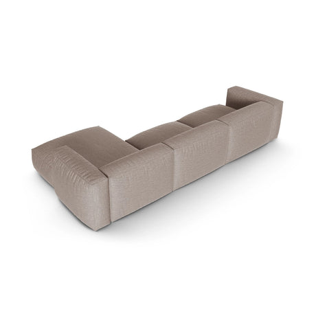 Martina modulares Ecksofa, Rechte Seite, Sitztiefe 90 cm, aus Strukturierter Stoff in Dunkelbeige (Boston Trufa), 330x176 cm von Micadoni – Bild 5