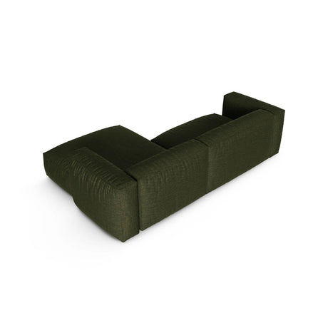 Martina modulares Ecksofa, Rechte Seite, Sitztiefe 90 cm, aus Strukturierter Stoff in Grün (Boston Forest), 280x176 cm von Micadoni – Bild 5