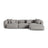 Martina modulares Ecksofa, Rechte Seite, Sitztiefe 90 cm, aus Strukturierter Stoff in Hellgrau (Boston Light Grey), 330x176 cm von Micadoni – Bild 1