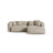 Martina modulares Ecksofa, Rechte Seite, Sitztiefe 90 cm, aus Strukturierter Stoff in Leichtes Beige (Boston Toffee), 280x176 cm von Micadoni – Bild 1