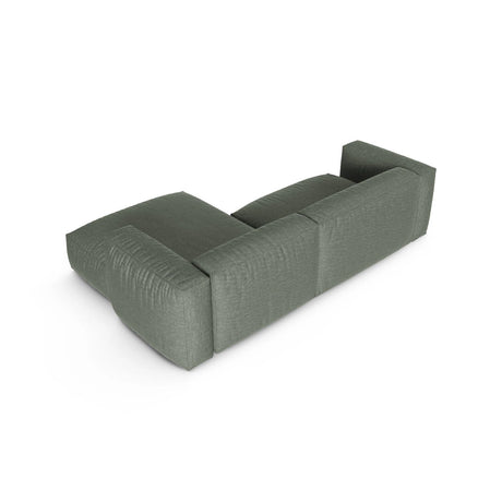 Martina modulares Ecksofa, Rechte Seite, Sitztiefe 90 cm, aus Strukturierter Stoff in Moosgrün (Boston Water Green), 280x176 cm von Micadoni – Bild 5