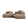 Martina modulares Ecksofa, Rechte Seite, aus Cord in Acorn (Tilia 17), 285x176 cm von Micadoni – Bild 1