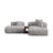Martina modulares Ecksofa, Rechte Seite, aus Cord in Hellgrau (Tilia 86), 285x176 cm von Micadoni – Bild 1