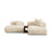 Martina modulares Ecksofa, Rechte Seite, aus Cord in Leichtes Beige (Tilia 03), 285x176 cm von Micadoni – Bild 1