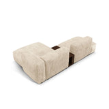 Martina modulares Ecksofa, Rechte Seite, aus Cord in Leichtes Beige (Tilia 03), 285x176 cm von Micadoni – Bild 5