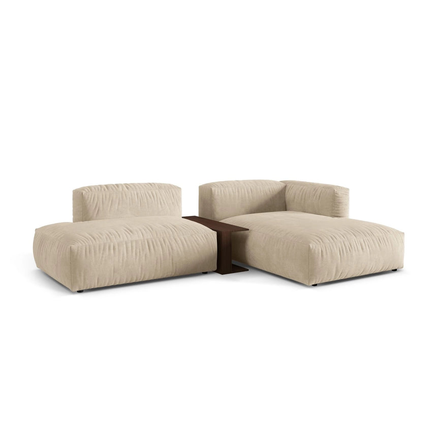 Martina modulares Ecksofa, Rechte Seite, aus Samt, Cord oder Strukturstoff, 285x176 cm von Micadoni – Bild 3