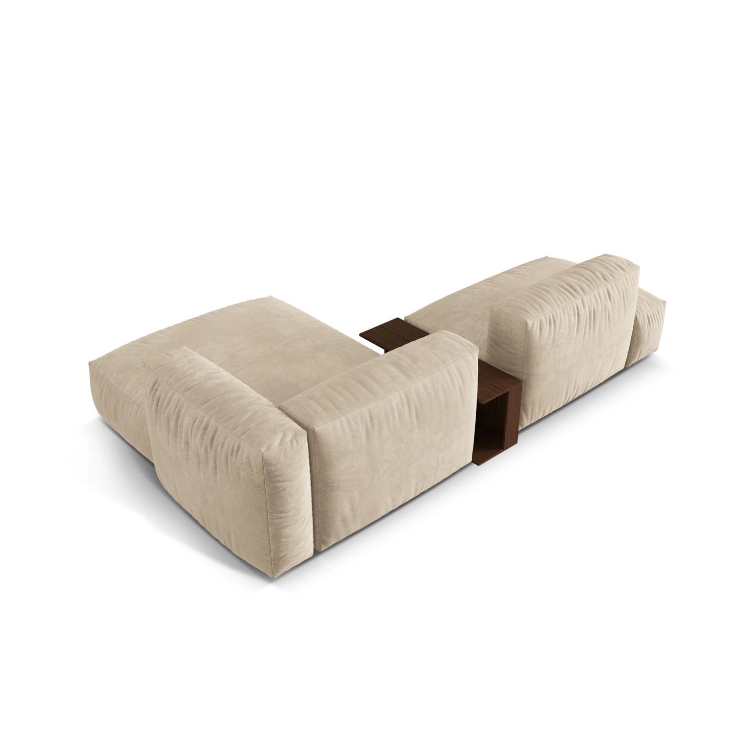 Martina modulares Ecksofa, Rechte Seite, aus Samt, Cord oder Strukturstoff, 285x176 cm von Micadoni – Bild 5