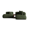 Martina modulares Ecksofa, Rechte Seite, aus Samt in Grün (Vogue 11), 285x176 cm von Micadoni – Bild 1