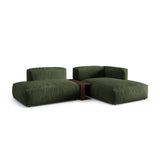 Martina modulares Ecksofa, Rechte Seite, aus Samt in Grün (Vogue 11), 285x176 cm von Micadoni – Bild 3