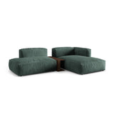 Martina modulares Ecksofa, Rechte Seite, aus Samt in Petrol (Vogue 12), 285x176 cm von Micadoni – Bild 3