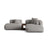 Martina modulares Ecksofa, Rechte Seite, aus Strukturierter Stoff in Hellgrau (Boston Light Grey), 285x176 cm von Micadoni – Bild 1