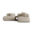 Martina modulares Ecksofa, Rechte Seite, aus Strukturierter Stoff in Leichtes Beige (Boston Toffee), 285x176 cm von Micadoni – Bild 1