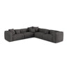 Martina modulares Ecksofa, Symmetrisch, Sitztiefe 76 cm, aus Boucle in Anthrazit (Monet Anthracite), 316x316 cm von Micadoni – Bild 1