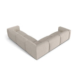 Martina modulares Ecksofa, Symmetrisch, Sitztiefe 76 cm, aus Boucle in Beige (Monet Sand), 316x316 cm von Micadoni – Bild 3