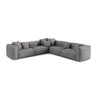 Martina modulares Ecksofa, Symmetrisch, Sitztiefe 76 cm, aus Boucle in Graphit (Monet Graphite), 316x316 cm von Micadoni – Bild 1