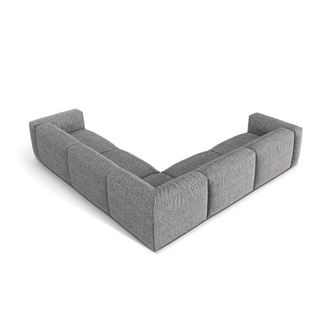 Martina modulares Ecksofa, Symmetrisch, Sitztiefe 76 cm, aus Boucle in Graphit (Monet Graphite), 316x316 cm von Micadoni – Bild 3